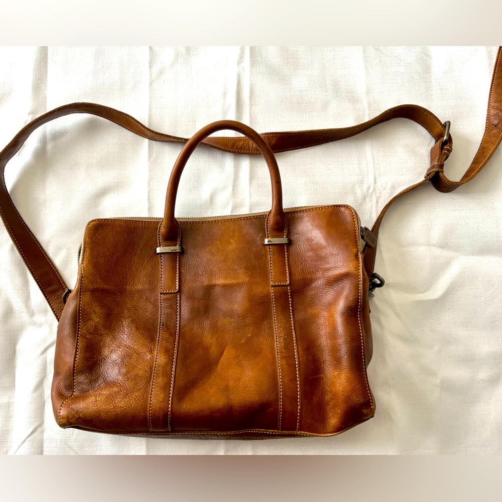 Leather Bag with Convertible Strap